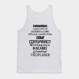 (BLACK TEXT) So Many Stories! Tank Top